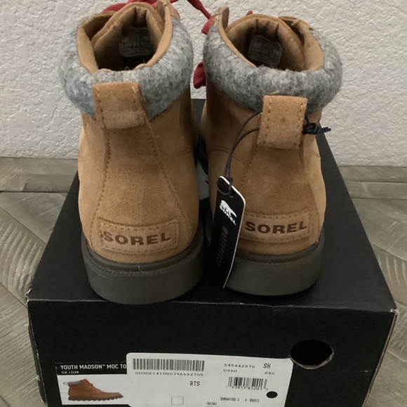 SOREL Madson Waterproof Moc Toe Boot (Little Kid) 3 M - Picture 5 of 9